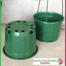 115mm Hanging Plant Pot - PK of 8 - Hanging Basket Green Pot & Hanger for sale  Shipping to South Africa