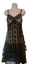 Sue  WONG NOCTURNE Black size 4 Vintage sequin beaded Cocktail Designer dress  for sale  Shipping to South Africa