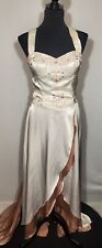 Party Time Rhinestones Ivory Bronze Layered Dress Ball/Pageant Gown Size 8 for sale  Shipping to South Africa