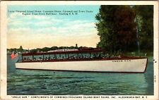 Cartão postal Nova York Alexandria Bay Thousand Island passeios de barco Tio Sam 1932, usado comprar usado  Enviando para Brazil