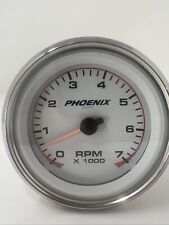 Phoenix Boats 960680 Tachometer Gauge White/Silver RPM for sale  Shipping to South Africa