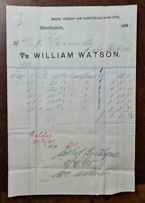 1895 William Watson, Mount Vernon y Sandyhills pozos de arena, factura de Shettleston, usado segunda mano  Embacar hacia Argentina