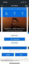 Bad bunny tickets for sale  Yonkers