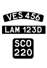 Lambretta Vespa Sticky Number Plate Correct Font Ulma Vigano Super for sale  Shipping to South Africa