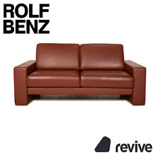 Rolf Benz EGO Leather Two Seater Red Braun Sofa Couch na sprzedaż  Wysyłka do Poland
