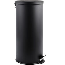 30L Recycling Pedal Bin Stainless Steel Black Kitchen Bathroom Toilet Dustbin for sale  Shipping to South Africa