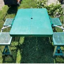 Usado, Mesa de picnic verde plegable compacta portátil para acampar al aire libre para 4 asientos  segunda mano  Embacar hacia Argentina
