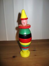 Vintage Brio 8-1/2" Wooden Clown 12 Pieces Stacking Toy Sweden Retro, käytetty myynnissä  Leverans till Finland