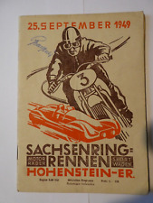Rennprogramm sachsenring 1949 gebraucht kaufen  Leipzig