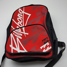 Mochila com logotipo Billabong vermelha preta bolsos com zíper para crianças ou adultos comprar usado  Enviando para Brazil