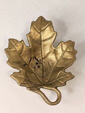 Vintage Solid Brass Oak Leaf Ashtray Trinket Holder Jewelry Vanity Desk 5" X 3" for sale  Shipping to South Africa