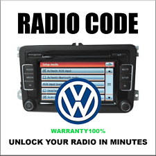 RADIO CODE UNLOCK VW RCD510 CODES RCD330 RCD210 DECODE RNS310 37 ,FAST SERVICE for sale  Shipping to South Africa