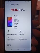 Teléfono inteligente TCL ION V 2023 modelo T607DL Android tarjeta SIM enlace seguro Tracfone, usado segunda mano  Embacar hacia Argentina