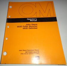 Used, John Deere 693D Feller Buncher & Delimber Operators Owners Maintenance Manual C9 for sale  Shipping to South Africa