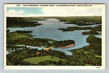 Greenwood Co., Carolina del Sur-Carolina del Sur, Lago y Buzzard Roost, Vintage Lino Postal segunda mano  Embacar hacia Spain