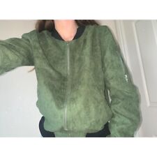 Khaki suede bomber for sale  Ireland