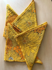 Usado, LOTE de 4 servilletas de girasol retro de colección oro amarillo floral 15 x 16 segunda mano  Embacar hacia Argentina