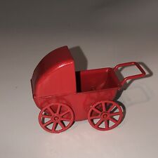 Carrinho de bebê miniatura vintage de metal vermelho para casa de bonecas figura comprar usado  Enviando para Brazil