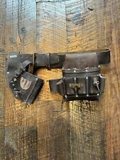 Craftsman Leather Tool Belt Heavy Duty Multiple Pockets 50"x2.75" Belt Exc Cond, used for sale  Shipping to South Africa