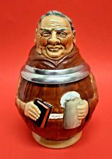 Old German Reinhold Merkelbach Pottery Lidded Monk Character Beer Stein .5L  for sale  Shipping to South Africa