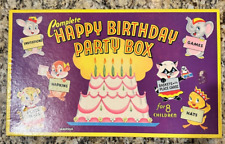 Usado, Vintage Saalfield Caixa Completa de Festa de Feliz Aniversário para 8 Não Usada - Crianças comprar usado  Enviando para Brazil