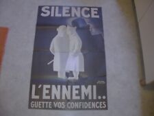 Affiche silence ennemi...guett d'occasion  Nevers