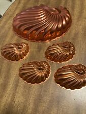 Copper Seashell Hello Mold 6 Cup Set Of 4 Shell Copper Molds 5” Sea Shells for sale  Shipping to South Africa