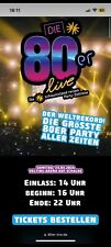 Tickets 80er party gebraucht kaufen  Hordel