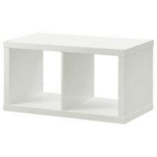 Käytetty, IKEA KALLAX shelving unit white (77x39x42 cm) 2 shelf myynnissä  Leverans till Finland