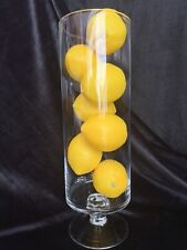 Pilar de vidro grosso frasco/vaso/castiçal - vidro com haste 14,75” H, usado comprar usado  Enviando para Brazil