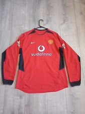 Camiseta deportiva Nike Manchester United 2002 hombre manga larga local Vodafone defectuosa segunda mano  Embacar hacia Argentina