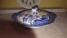 Burleigh Ware Willow Vegetable Tureen & Cover  Blue & White 23cm for sale  WORKSOP
