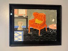Used, Original Wayne Pate Painting "Red Chair" 37" x 29" Framed. for sale  Shipping to Canada