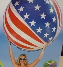 Bola de playa inflable de 60" H20GO estrellas y rayas EE. UU. - juguete de piscina de vinilo brillante jumbo segunda mano  Embacar hacia Argentina