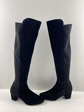 Used, Stuart Weitzman RESERVE Black Suede/Fabric Pull On Over The Knee Boots Size 8.5M for sale  Shipping to South Africa