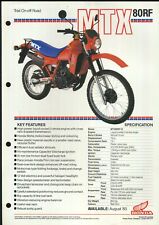 Honda mtx80rf brochure for sale  UK