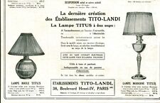 Publicité ancienne lampe d'occasion  France