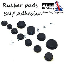 BLACK 3M SELF ADHESIVE RUBBER FEET ROUND CYLINDRICAL BUMPONS UK Anti Slip for sale  Shipping to South Africa