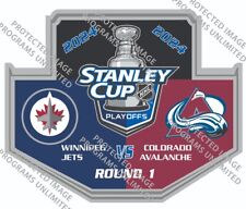 2024 STANLEY CUP PLAYOFFS PIN WINNIPEG JETS COLORADO AVALANCHE PUCK IN STORE!! for sale  Shipping to South Africa