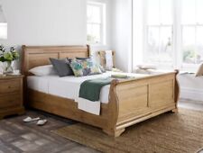 oak sleigh bed for sale  HUDDERSFIELD