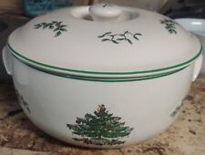 SPODE CHRISTMAS TREE OVEN TO TABLE 2-QT ROUND COVERED CASSEROLE Dish Holiday for sale  Shipping to South Africa