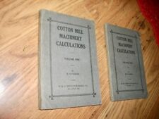 Cálculos de máquinas de moinho de algodão, 2 volumes, 1913, por Parker, ilustrado, PB comprar usado  Enviando para Brazil