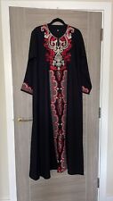 Black abaya red for sale  LONDON
