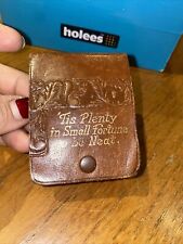 Vintage leather wallet for sale  SEVENOAKS