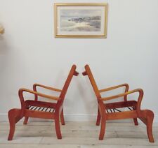 Pair teak armchairs for sale  SKIPTON