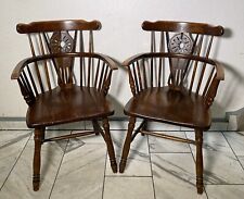 A Set of 2 Windsor Armchair Elm Wood, Armrest Chair, Manufacturers, 19th Century England for sale  Shipping to South Africa