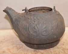Chaleira rara antiga da era da guerra civil decorada em ferro fundido bule de chá colecionável cedo, usado comprar usado  Enviando para Brazil