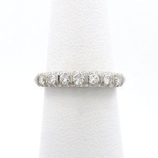 Conjunto de 7 anéis de aliança de casamento de ouro branco 14k com diamante natural tamanho 6 comprar usado  Enviando para Brazil