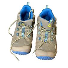 Merrell Boys Kids Boots Chameleon Waterproof Leather Ankle Hiking Lace Up Gray 4 for sale  Shipping to South Africa