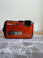 Usado, Câmera Nikon Coolpix AW100 16MP 5x zoom impermeável GPS laranja na caixa original comprar usado  Enviando para Brazil